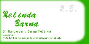 melinda barna business card